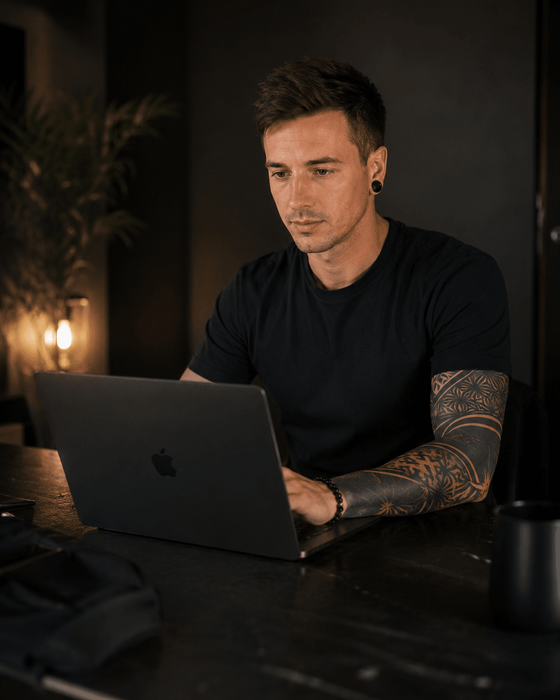 Sandro Gossweiler bei der Arbeit
